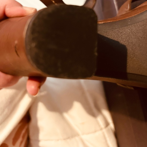 PRADA wedge sandals brown terra strap - Picture 12 of 13